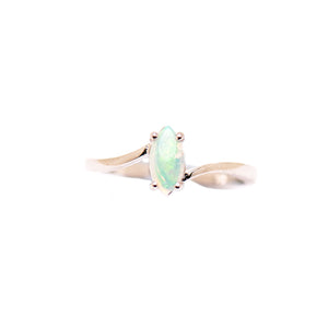 Sterling Silver Crystal Opal Ring