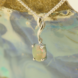 Sterling Silver Lightning Ridge Opal Pendant