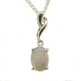 Sterling Silver Lightning Ridge Opal Pendant