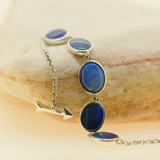 Sterling Silver Doublet Opal Bracelet