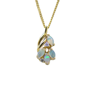 Sterling Silver Gold Plated Solid Opal Pendant