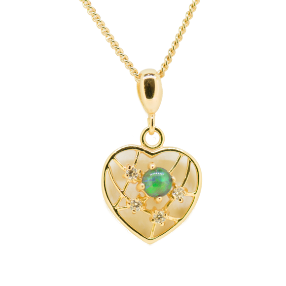 Sterling Silver Gold Plate Triplet Opal Pendant