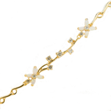 Sterling Silver Gold Plated Solid Opal Bracelet