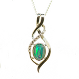 Sterling Silver Triplet Opal Pendant