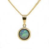 14ct Yellow Gold Doublet Opal Pendant