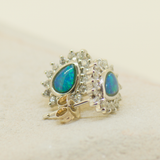 Sterling Silver Opal Earrings
