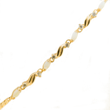 Sterling Silver Gold Plated Solid Opal Bracelet