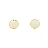 Sterling Silver Gold Plated Solid Opal Earrings