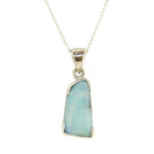 14ct White Gold Boulder Opal Pendant