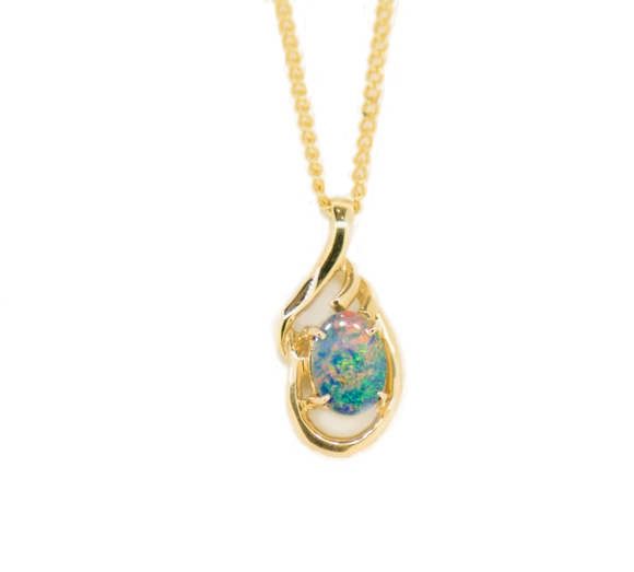 14ct Yellow Gold Doublet Pendant