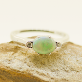 Sterling Silver Solid Opal Ring