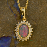 Sterling Silver Gold Plated Triplet Opal Pendant