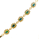 Sterling Silver Gold Plate Triplet Opal Bracelet