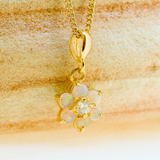 Sterling Silver Gold Plated Solid Opal Pendant