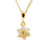 Sterling Silver Gold Plated Solid Opal Pendant