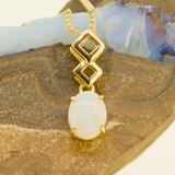 Sterling Silver Gold Plated Solid Opal Pendant
