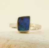 Sterling Silver Boulder Opal Ring