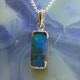 14ct White Gold Queensland Boulder Opal Pendant