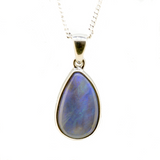 Sterling Silver Black Opal Pendant