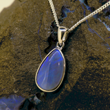 Sterling Silver Black Opal Pendant
