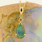 Sterling Silver Gold Plated Triplet Opal Pendant