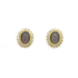 Sterling Silver Gold Plated Triplet Opal Earrings