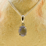 Sterling Silver Black Opal Pendant