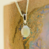 Sterling Silver Solid Opal Pendant