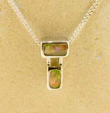 Sterling Silver Black Opal Pendant