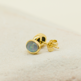 Sterling Silver Gold Plated Triplet Earrings