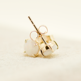 14ct Yellow Gold Solid Opal Earrings