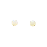 14ct Yellow Gold Solid Opal Earrings