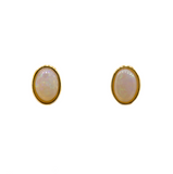 Sterling Silver Gold-plated Solid Opal Earrings
