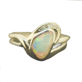 Sterling Silver Solid Opal Ring