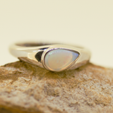 Sterling Silver Solid Opal Ring