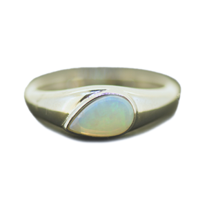 Sterling Silver Solid Opal Ring