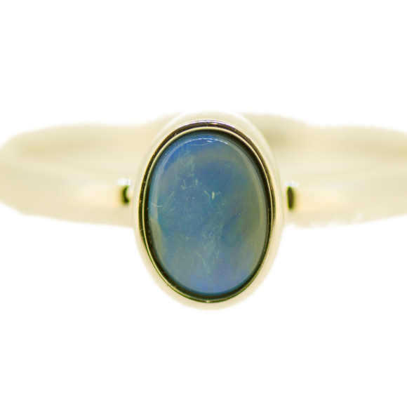 Sterling Silver Black Opal Ring