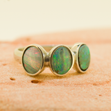 Sterling Silver Boulder Opal Ring