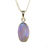 14ct White Gold Queensland Boulder Opal Pendant