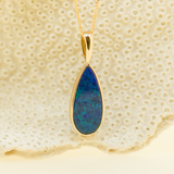 14ct Yellow Gold Doublet Opal Pendant