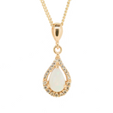 Sterling Silver Gold Plate Solid Opal Pendant