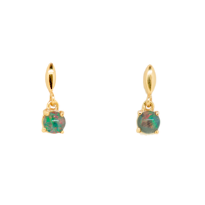 Sterling Silver Gold Plated Triplet Opal Earrings