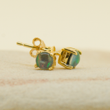 Sterling Silver Gold Plated Triplet Opal Earrings