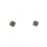 Sterling Silver Gold Plated Triplet Opal Earrings