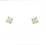 Sterling Silver Solid Opal Studs