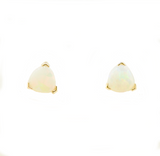 9ct Yellow Gold Solid Opal Earrings