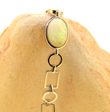 Sterling Silver Solid Opal Bracelet