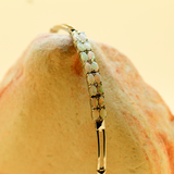 Sterling Silver Solid Opal Bracelet