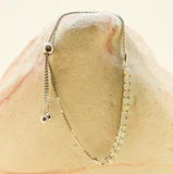 Sterling Silver Solid Opal Bracelet