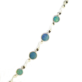 Sterling Silver Doublet Opal Bracelet